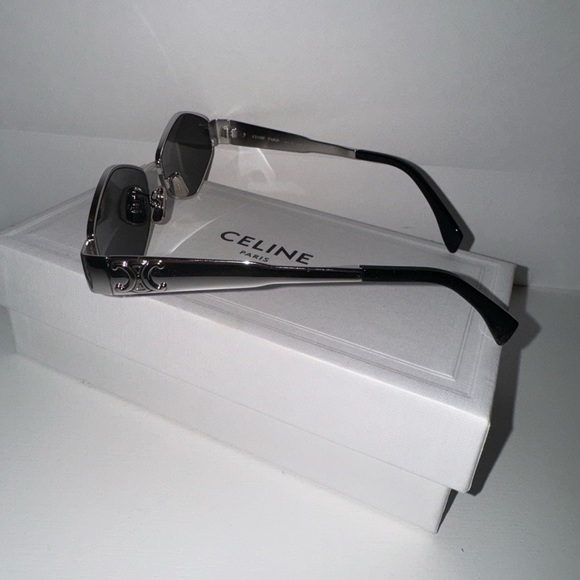 CELINE Metal Triomphe 54MM Geometric Sunglasses - Picture 4 of 5